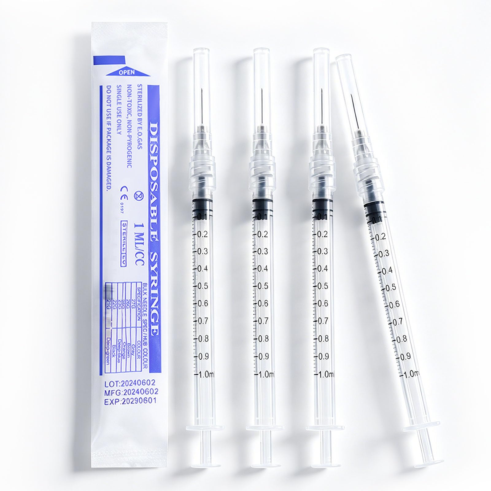 100 Pack 2.5ml Luer Lock Syringes 25G x 1 Inch, Individually Wrapped for Precise Lab Scientific Applications — Amazon image 6