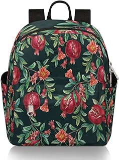 Mini mochila para mulheres, bolsa de viagem, estampa de fruta, romã, bonita, pequena, mochila de viagem, casual, bolsa de ombro para meninas, adolescentes, mochilas escolares leves, Multi, Mochilas de Viagem