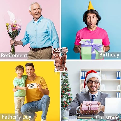 Miniatura 4 de Joyline Placa acrílica con texto en inglés "Dad to My Dad You'll Always Be My Hero Heartfelt - Placa acrílica para el Día del Padre, regalo de