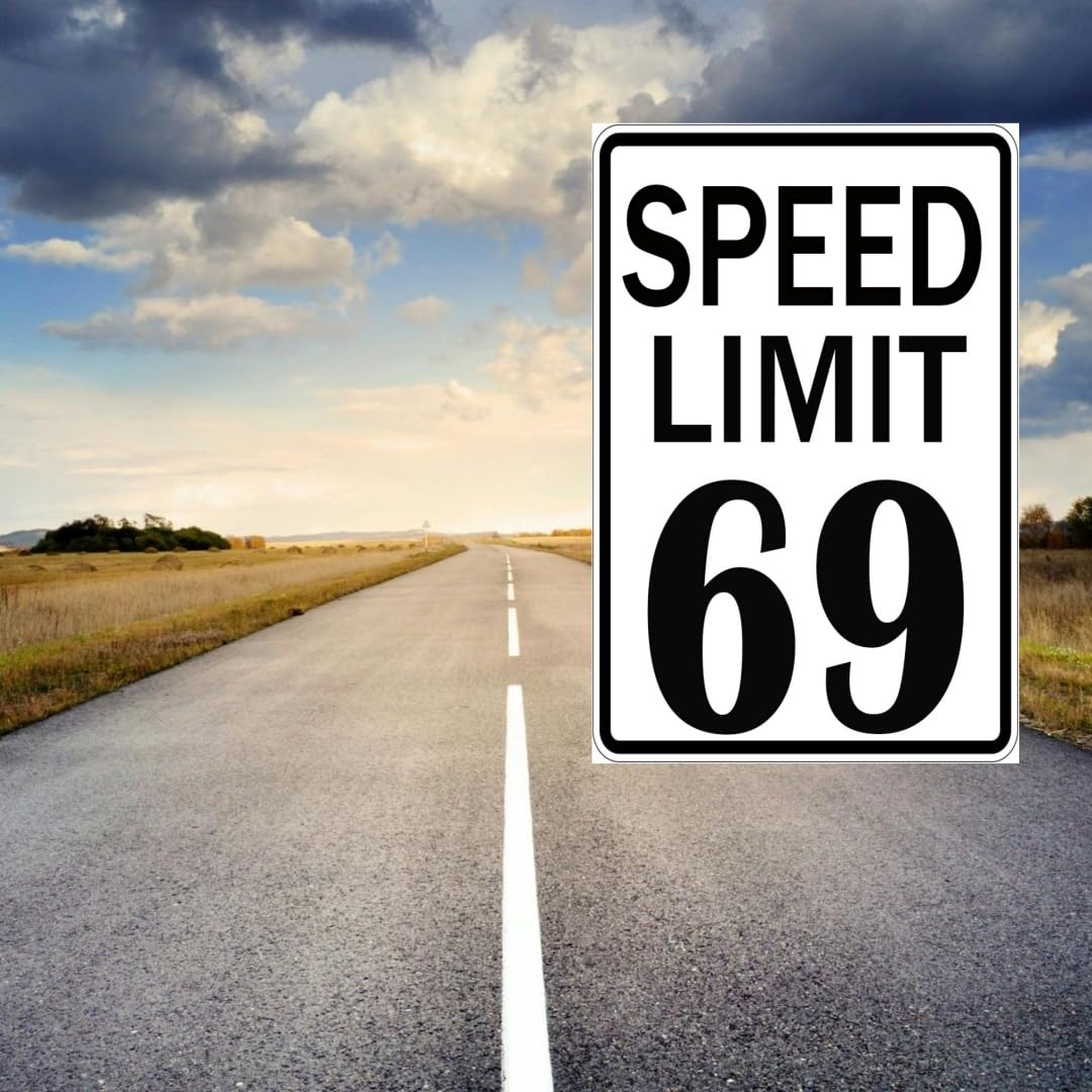 Amazon.com: Speed Limit 69 Sign Street For Bedroom Vintage Metal
