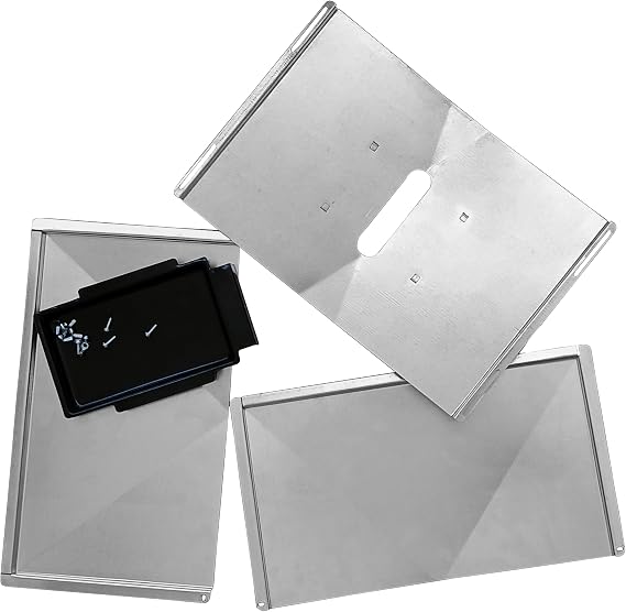 Replacement Grease Tray Set for BBQ Grill Models of Nexgrill, Dyna Glo, Kenmore, Backyard Grill, BHG, Uniflame and others (16-19.5