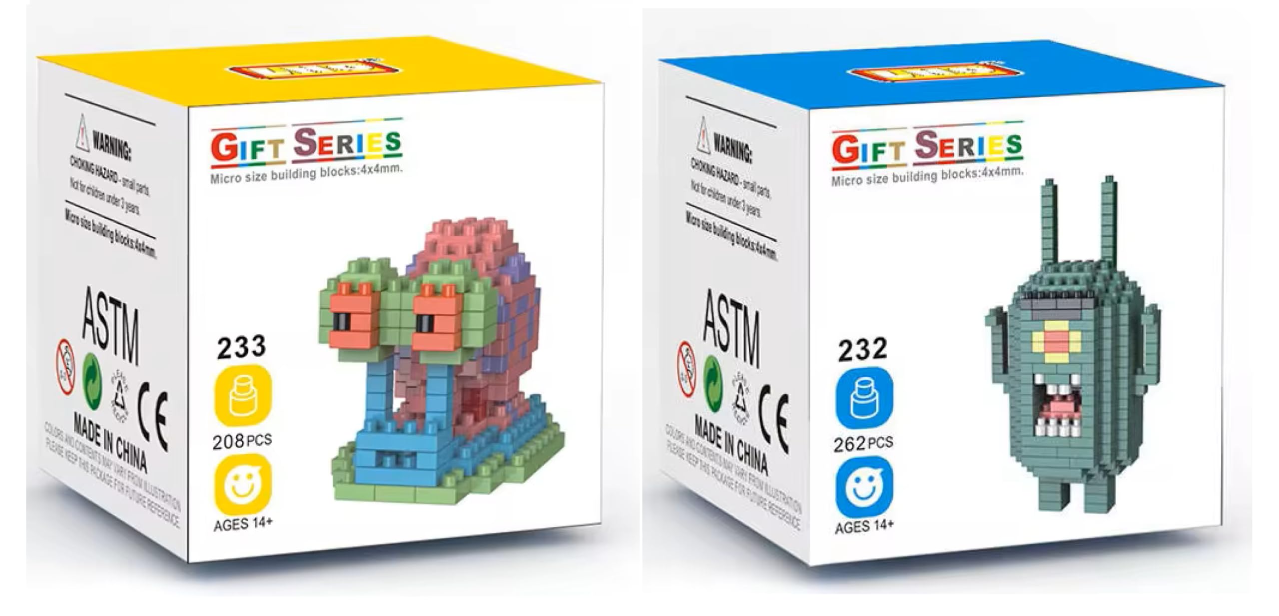 Yummy Baby Products Deluxe Micro Mini Building Blocks Anime Character Collectable Set, Ages +14, Toys Gifts for Kids and Adults (2 Pack) (Set 4)