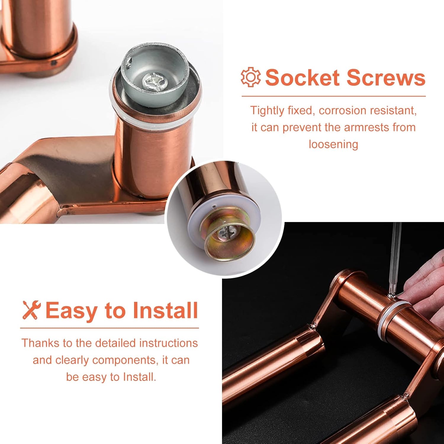 Door Pull Handle Modern Door Handles Set for Sliding Doors, Double Sided Shower Doors Closet Door Knob, Interior/Exterior Gate Handle, Mounted Back to Back (Color : Gold, Size : 60cm/24inch)