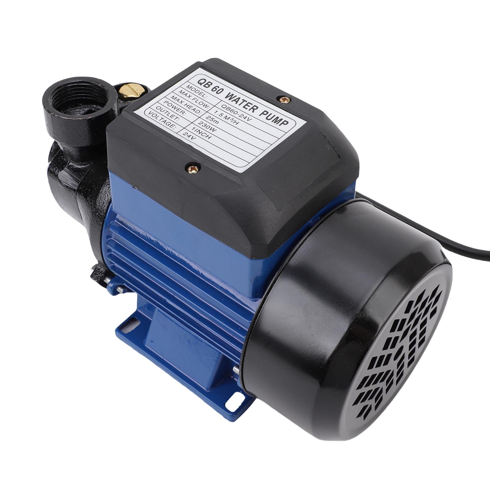 Pompa Wodna 24 V, 230 W, wysokość Podnoszenia 25 M, wydajność Przepływu 1,5 M³/h, 3200 Obr./min, z odlewaną obudową aluminiową i płytą ze Stali Nierdzewnej, do Domowego