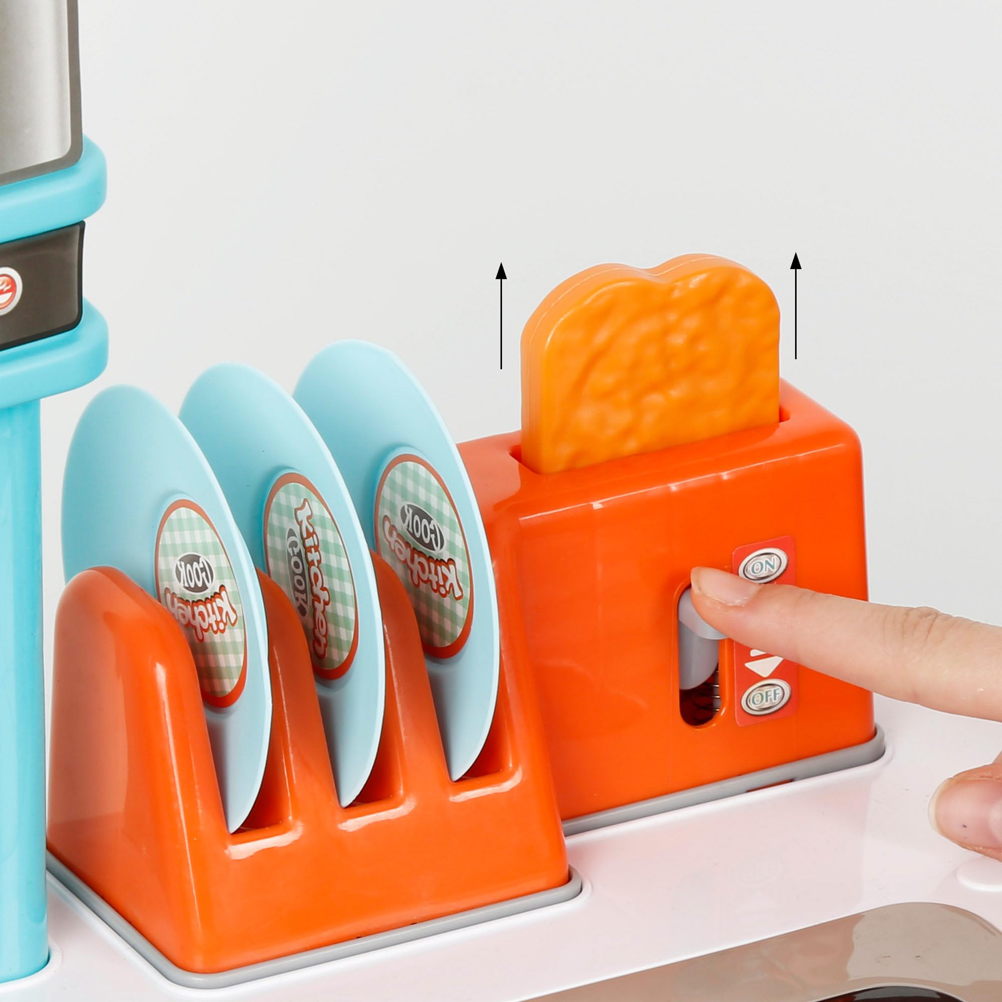 ColorBaby 47967 My Home Cocina Juguete, 78x28x87 cm, Luz y Sonido, con Accesorios para cocinar, Alimentos, Horno, Estantes, Fregadero, Cocinita Infantil, Cocinitas Infantiles, Cocinas para niños, +3