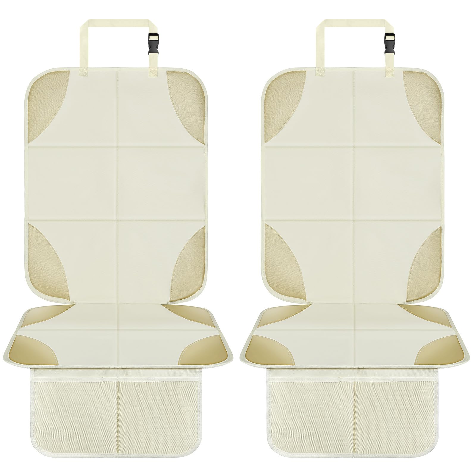 Musclez Baby Car Seat Protectors for Child Car Seat, Baby Car Seat Cover Waterproof 600D Fabric Padding Non-Slip Backing 2 Mesh Pockets, Carseat