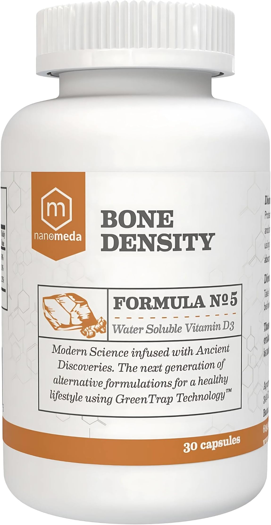 Bone Density - Bone Strength Organic Calcium with Magnesium, Vitamin D3, clinically Proven Ingredients for Bone Health, Gluten Free, Easy to Swallow - 60 Count