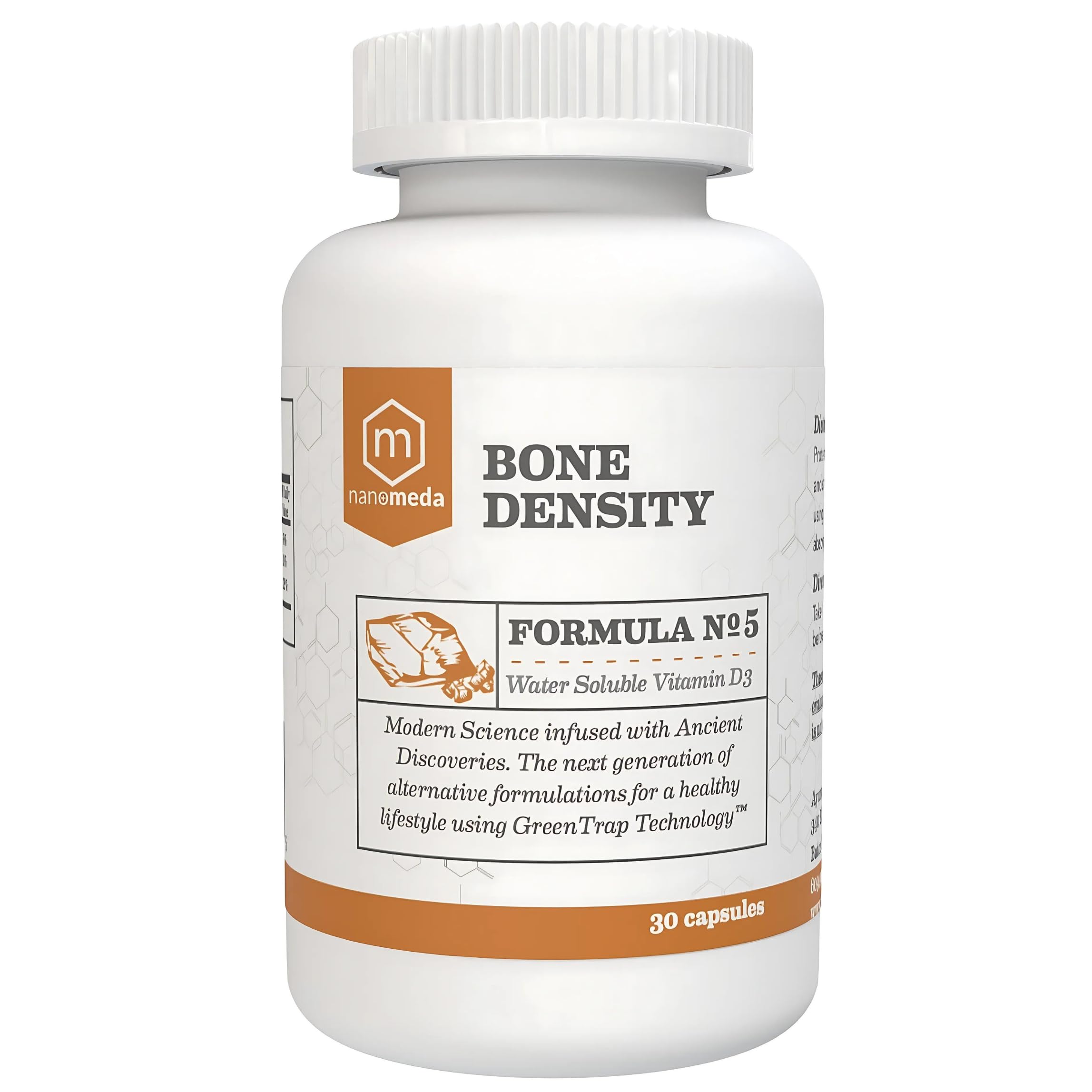 Bone Density - Bone Strength Organic Calcium with Magnesium, Vitamin D3, clinically Proven Ingredients for Bone Health, Gluten Free, Easy to Swallow - 60 Count