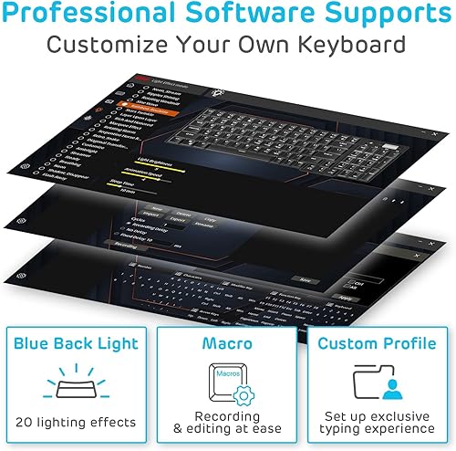 Miniatura 6 de RK ROYAL KLUDGE RK96 - Teclado mecánico intercambiable en caliente con 90 de modo triple BT5024GUSB-C con reposamanos magnético teclado inalámbrico