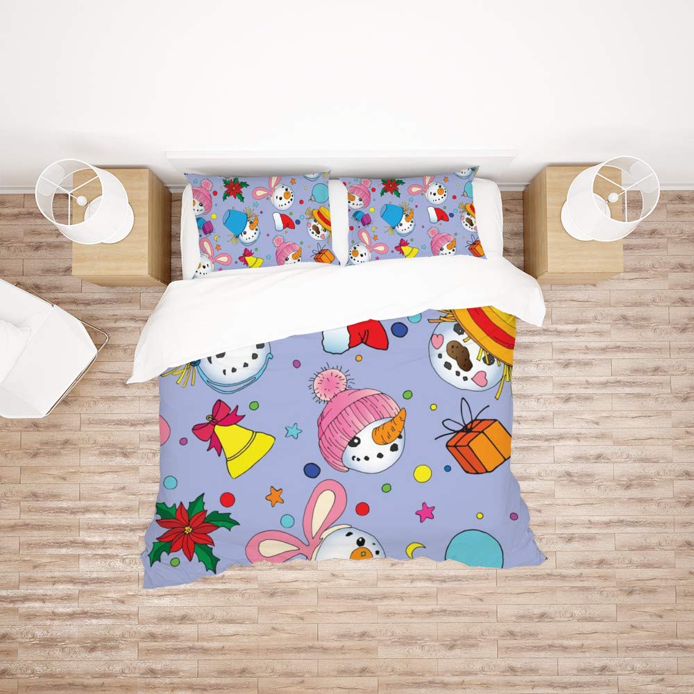 Parure de lit Noël originale idée cadeau de fin d'année pour chambre King adulte
