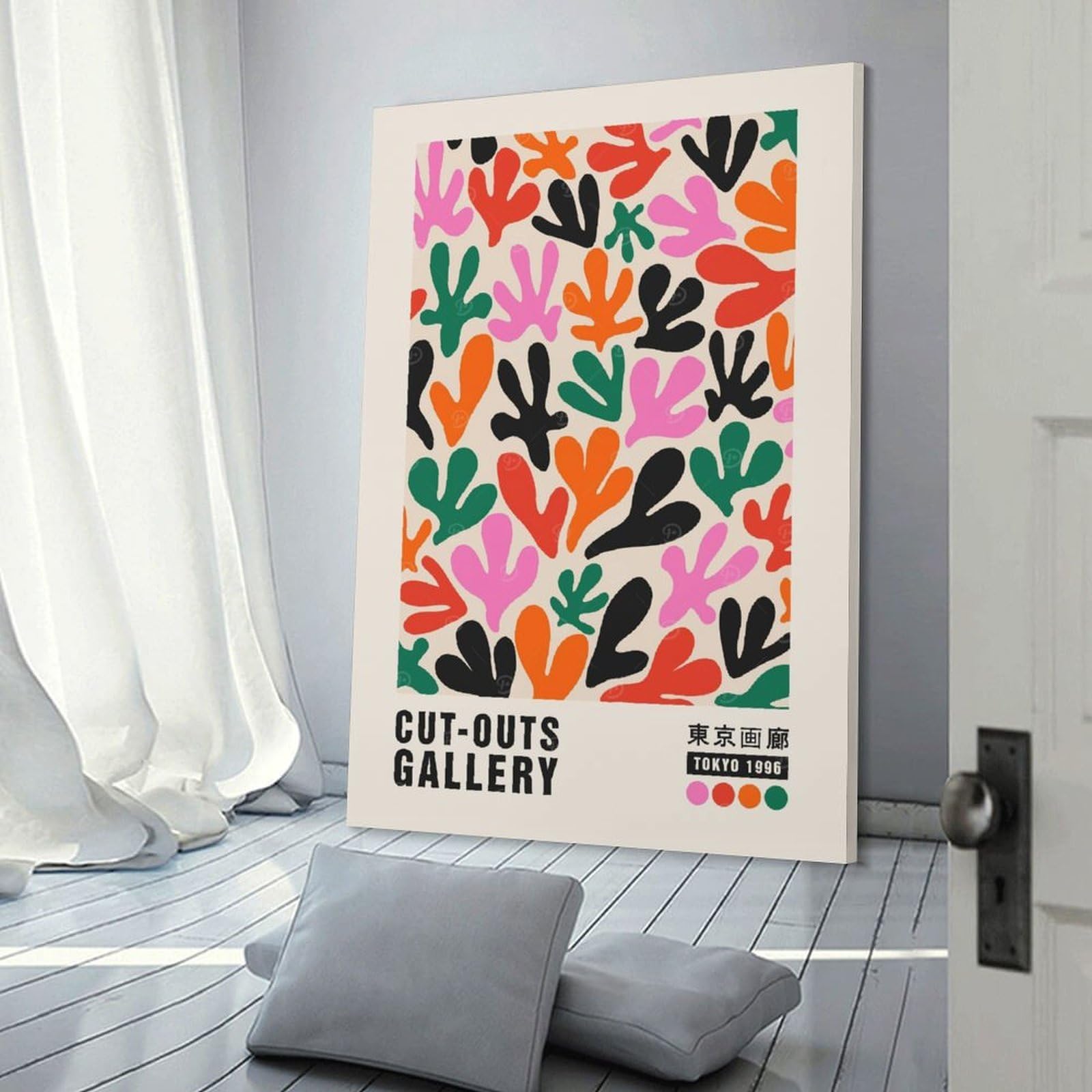 Junmoney Fauvism Leaves Art Print Canvas Wall Decor 12x18inch(30x45cm), for Lounge, Bedroom Or Personal Spaces, A Wall Art Gift for Fresh Interiors