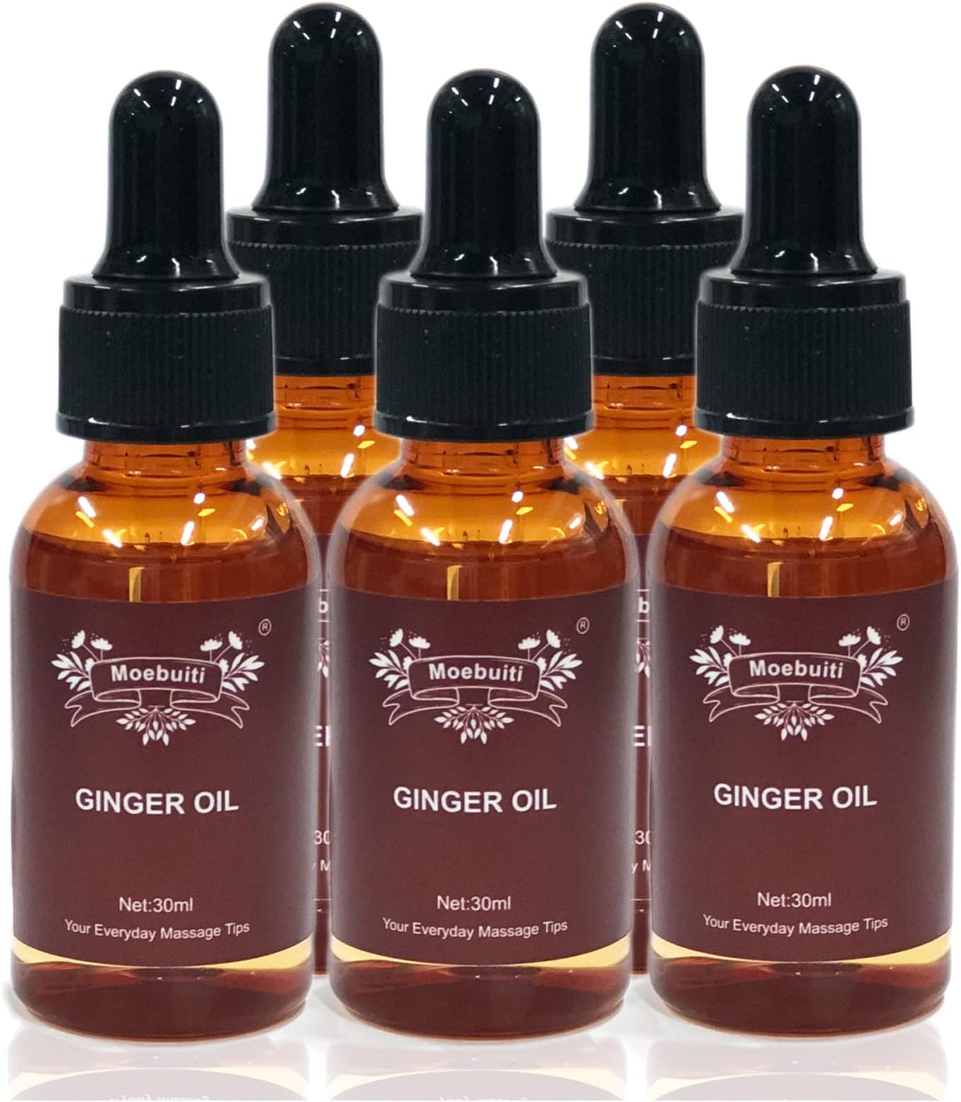 Ginger Oil, Relaxing Massage Oils for Massage Therapy, Pure Ginger Essential Oil for Lymphatic Drainage, Hair Care, Joint Pain, Skin, Belly, Diffuser, Aromatherapy