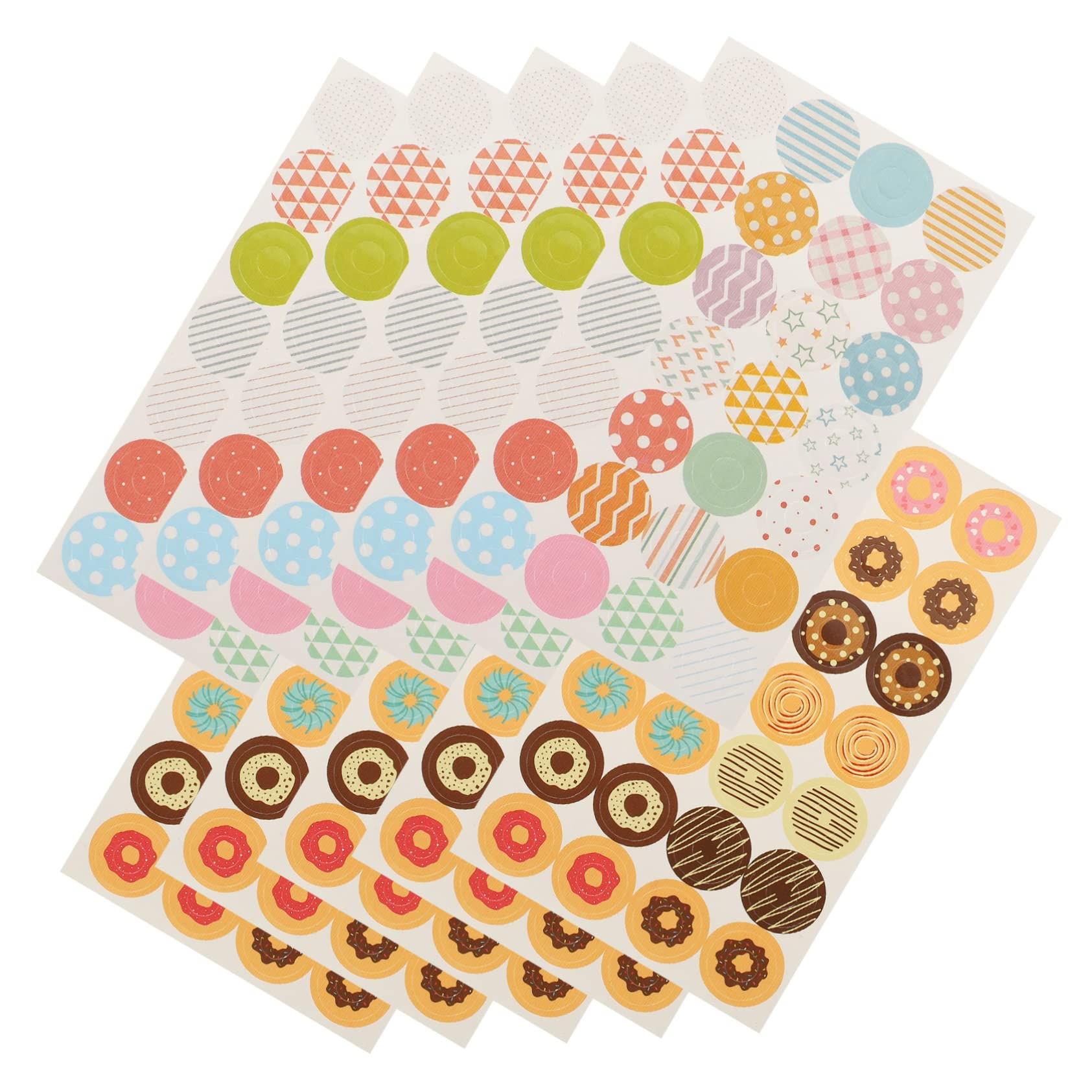 DOITOOL 5 Set Adesivi Per Carta Etichette Circolari Per Raccoglitori Adesivi Decorativi Per Ufficio E Scuola Facile Applicazione Per Documenti E Lavoretti Creativi 1120 Pezzi*5