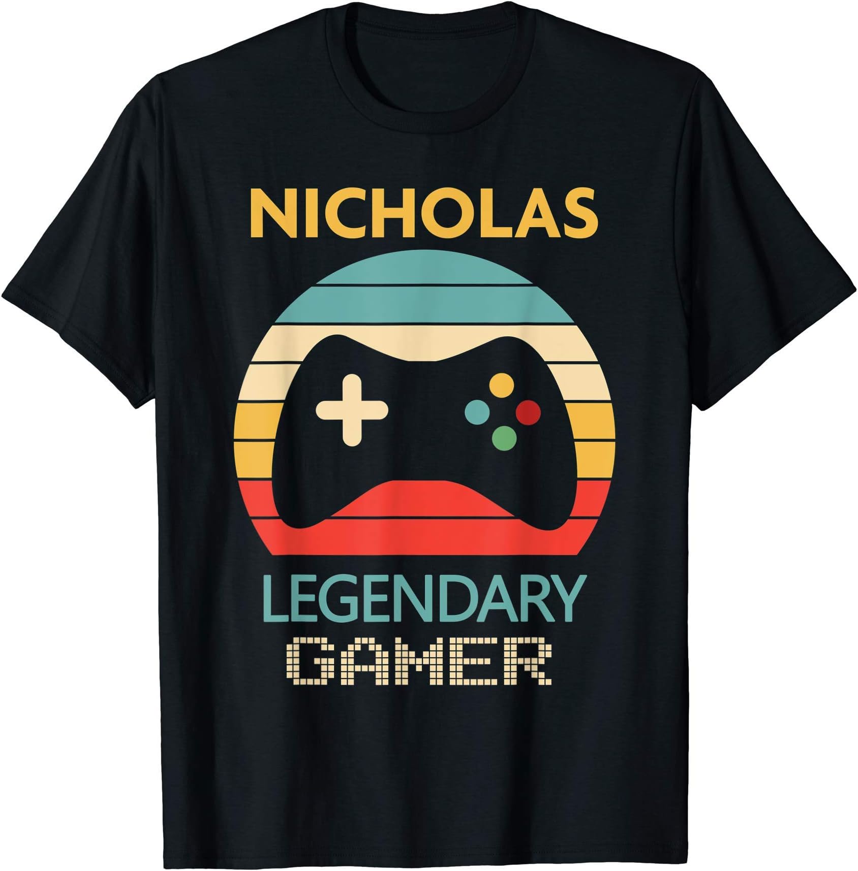 Zum2 Nicholas Name GiftNicholas Name Gift - Personalized Legendary Gamer T-Shirt
