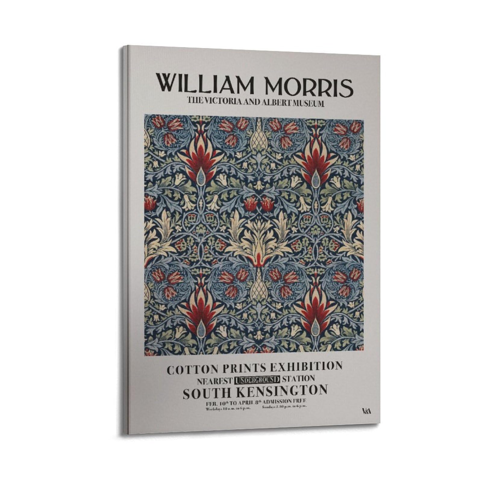 xiaoxiaoshen William Morris S, Mid Canvas Poster Wall Art Prints Room Aesthetic Murals Bedroom And Living Decorations 24x36inch(60x90cm)