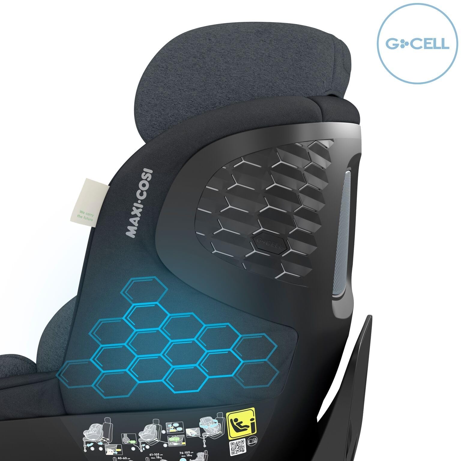 Maxi-Cosi Mica Pro Eco Seggiolino Auto Isofix Girevole 360° Per Bambini 0-4 Anni (40-105 Cm), ClimaFlow, Protezione dagli impatti laterali G-CELL, Omologato I-Size R129, Authentic Graphite