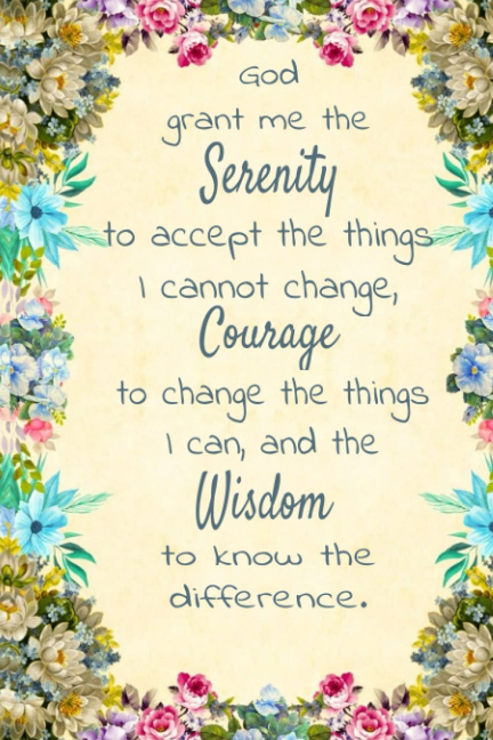Serenity Prayer Journal: Paperback Journal