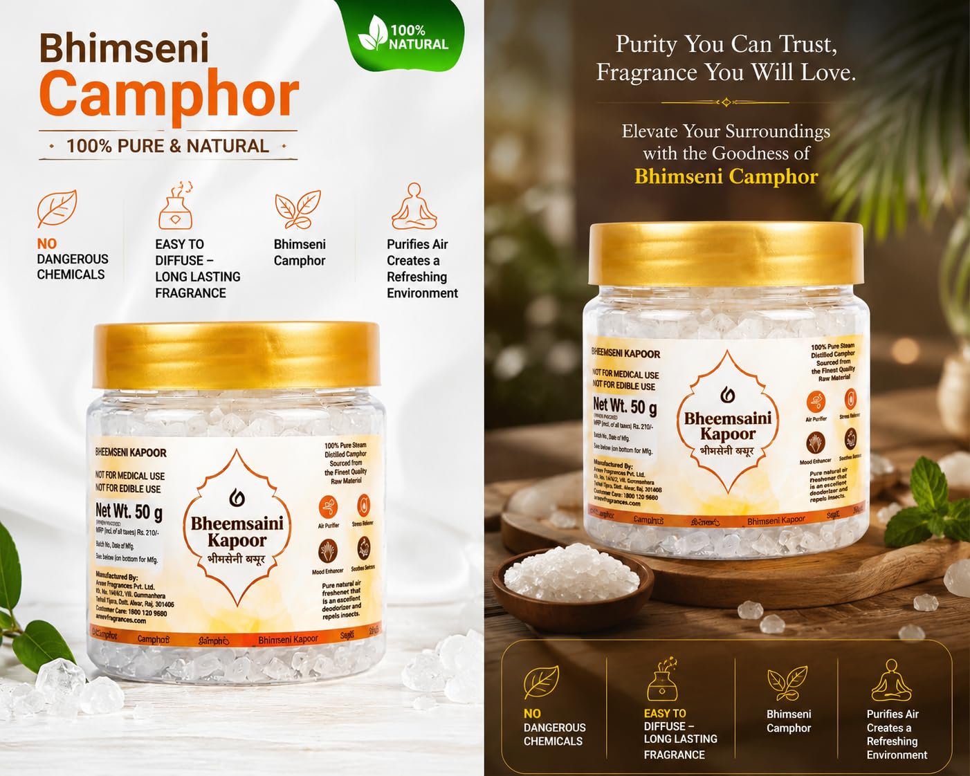 Bhimseni Camphor Diffuser - Electric Burner Combo -4