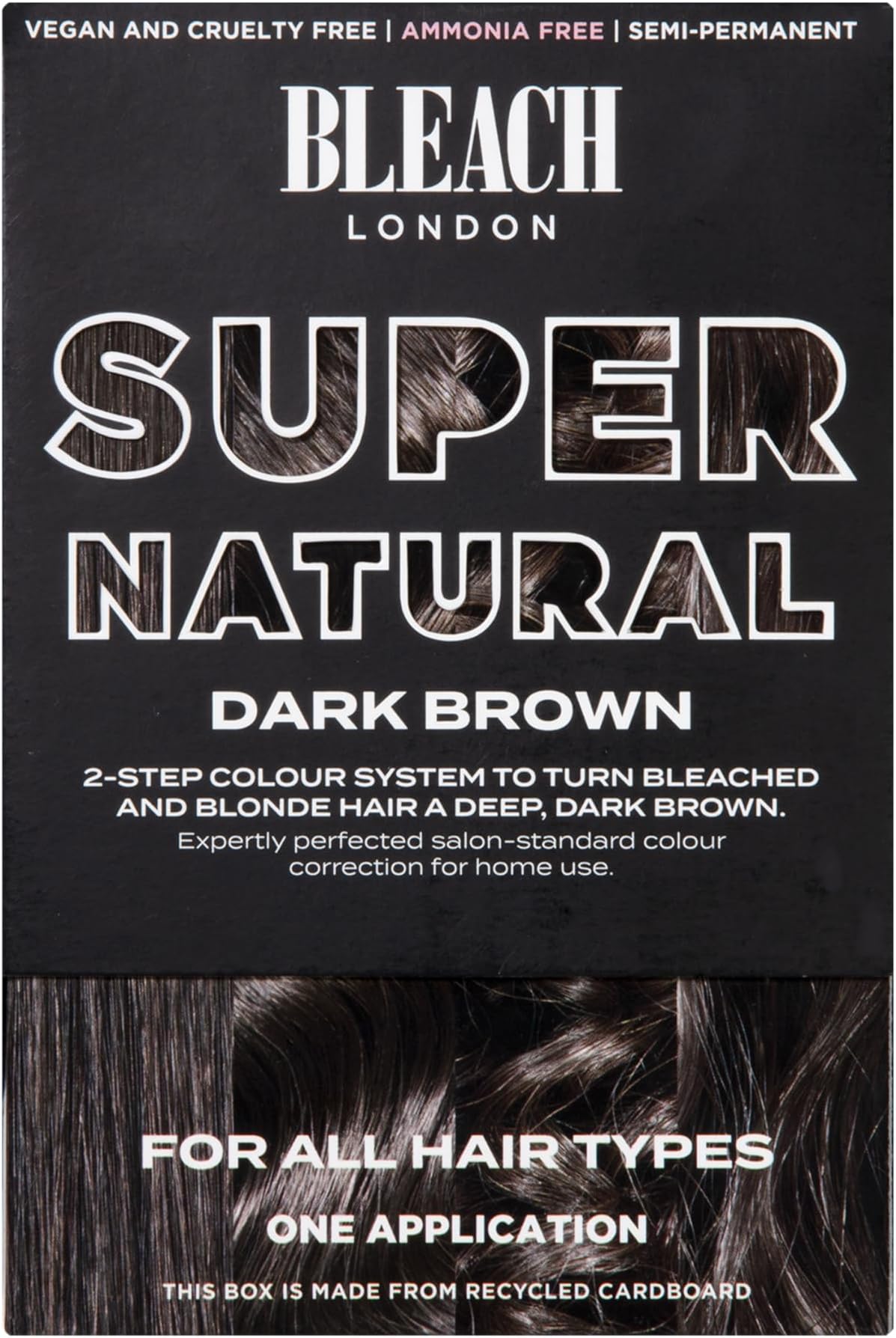 BLEACH LONDON DARK BROWN SUPER NATURAL KIT - Semi-Permanent Dark Brown Colour Correction Kit