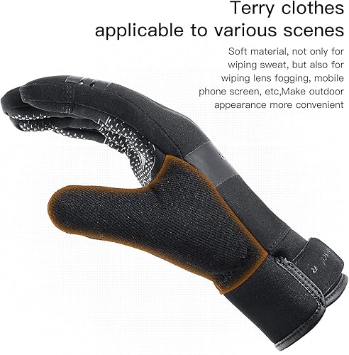 Miniatura 6 de Guantes de invierno 100% impermeables para hombres y mujeres, resistentes al viento, térmicos con dedo para pantalla táctil, palma antideslizante