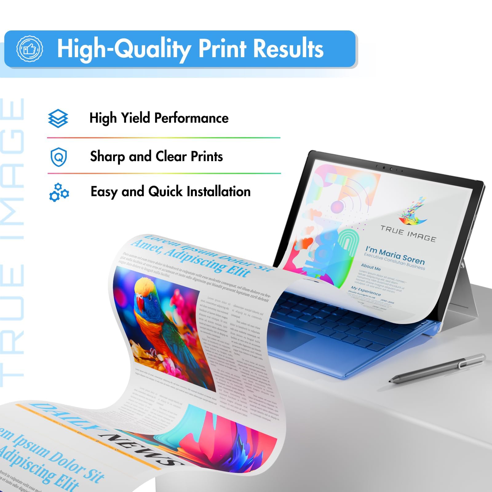 410A CF410A Compatible pour HP 410A 410X MFP M477fdw Toner 4-Pack