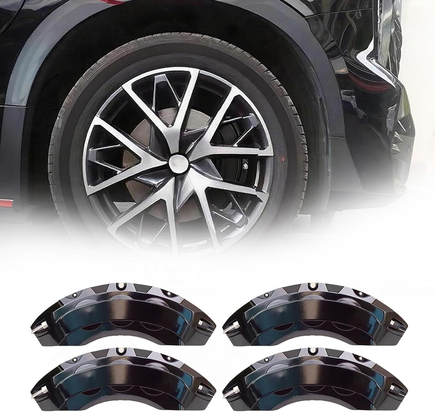 に適用 シール EV 2024 2025 車 キャリパーカバー アルミニウム製ブレーキ 保護カバー 耐熱 防錆 耐久 フロント＆リア