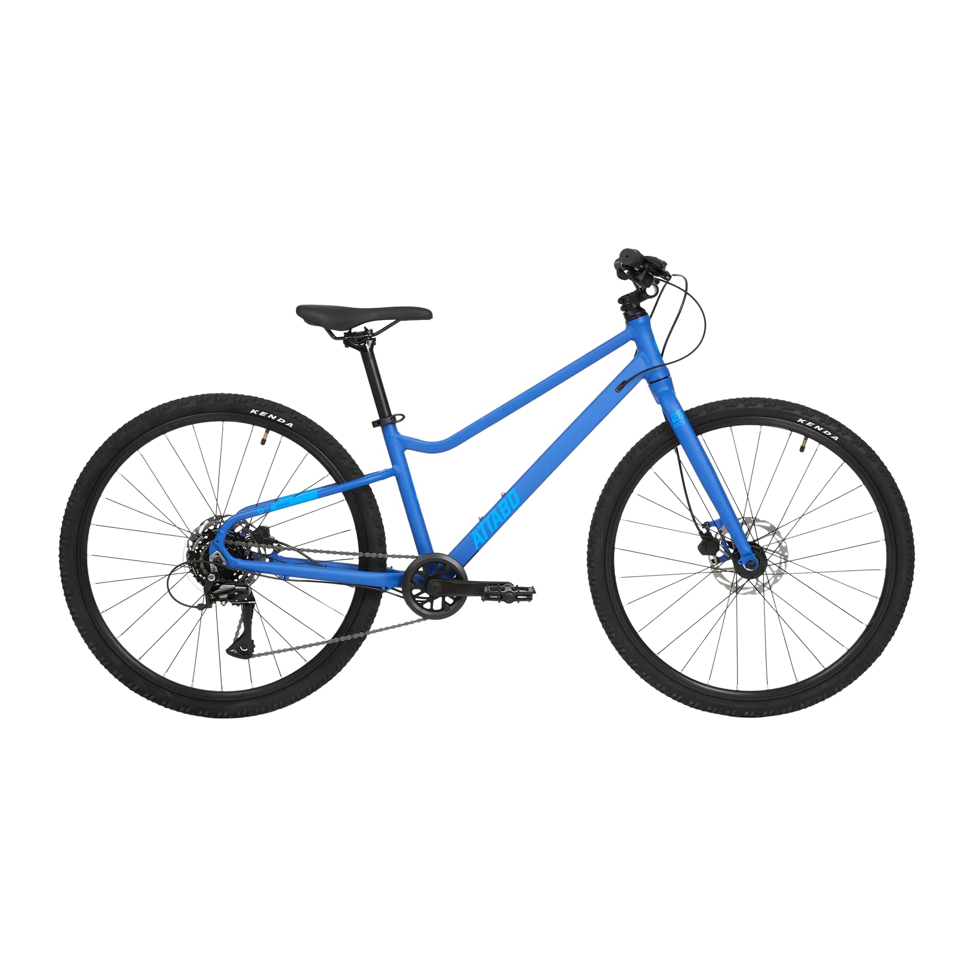 ATTABO Ease 26 Zoll Kinderfahrrad Gen 2 – leichtes Jugendfahrrad aus Aluminium, 7 Gänge, hydraulische Scheibenbremsen (Blau) Sport & Freizeit