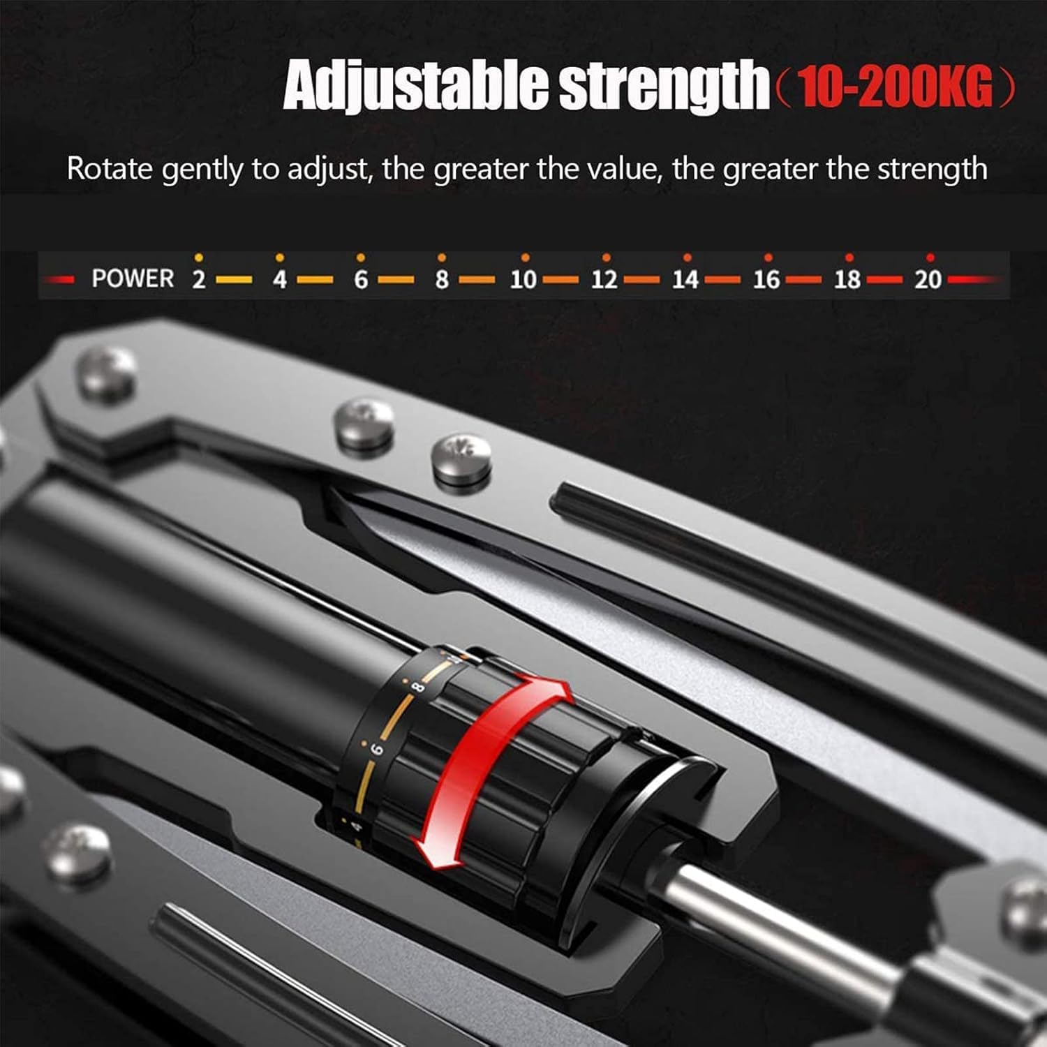 Regulowany hydrauliczny trenażer oporowy na ramię, 10-200 kg podwójna sprężyna ekspander klatki piersiowej do domowej siłowni, sprzęt fitness wzmacniający mięśnie ramion