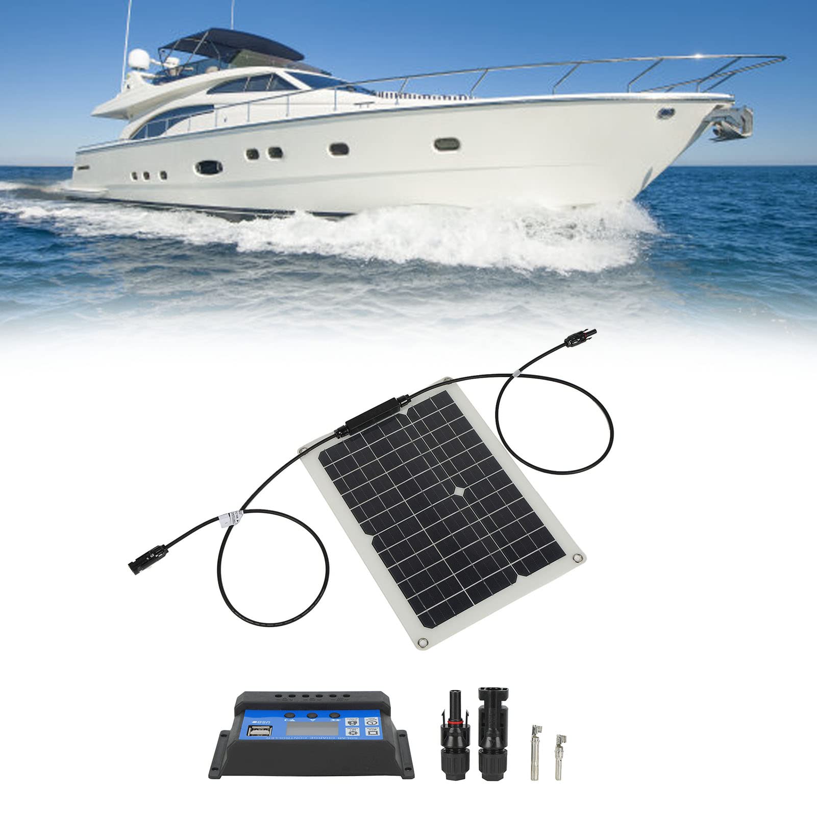 Pannello Solare Flessibile Monocristallino 18V 20W - Impermeabile Per Yacht, Camper, Auto