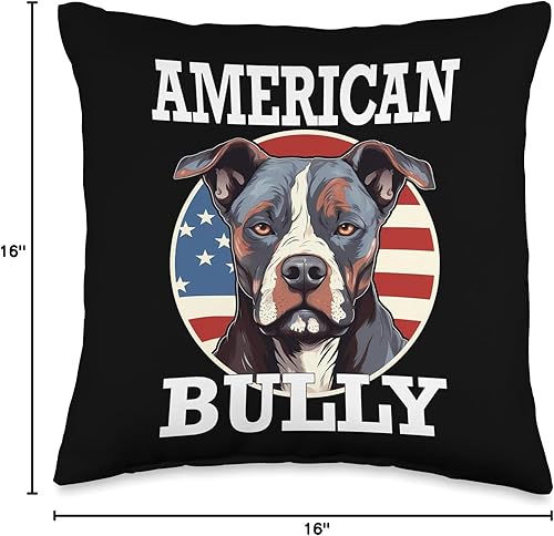 Miniatura 6 de American Bully Pit Bull Terrier USA Dog Pitbull Owner - Almohada de 18 x 18 pulgadas, multicolor