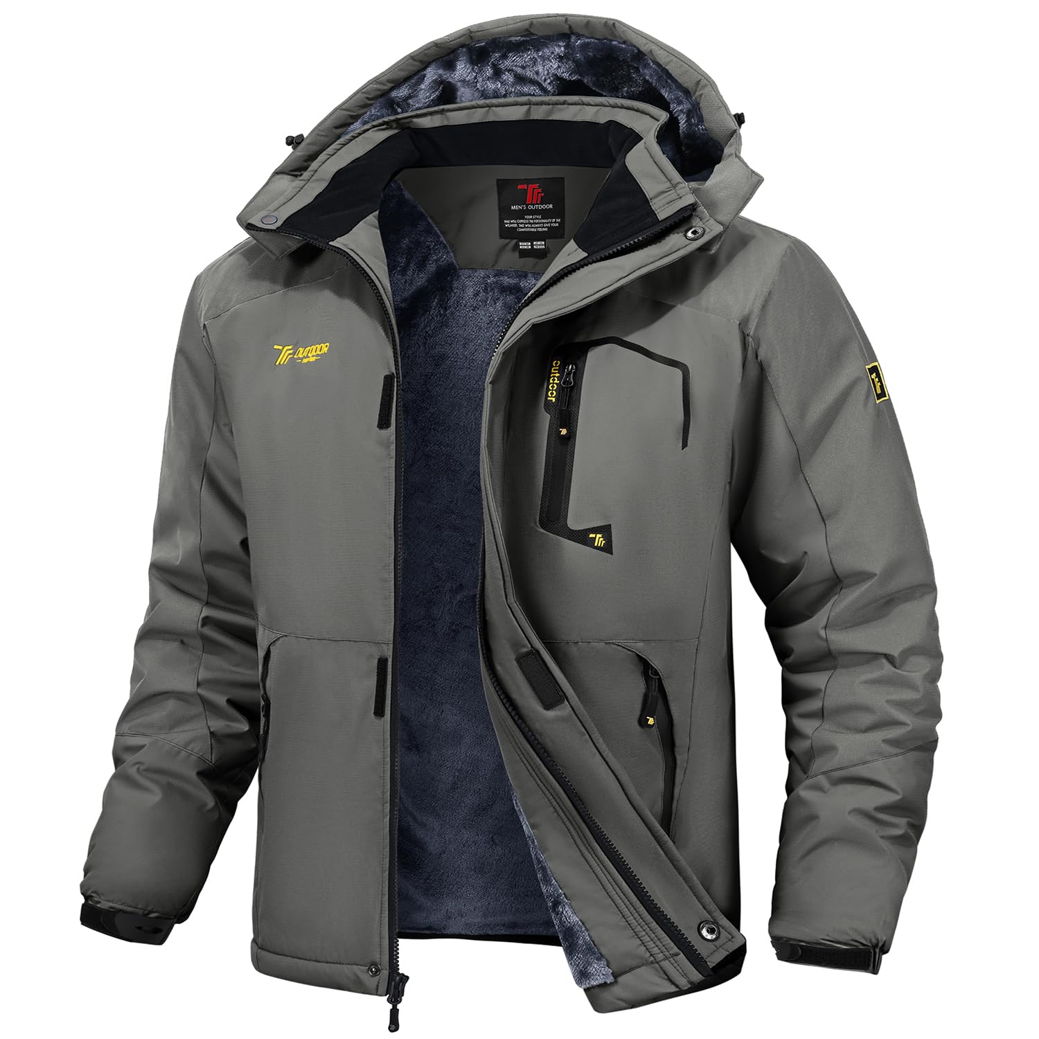[Gopune] メンズ アウトドア ジャケット 裏ボア ハイキングウェア 多機 71xZwkfPijL.jpg