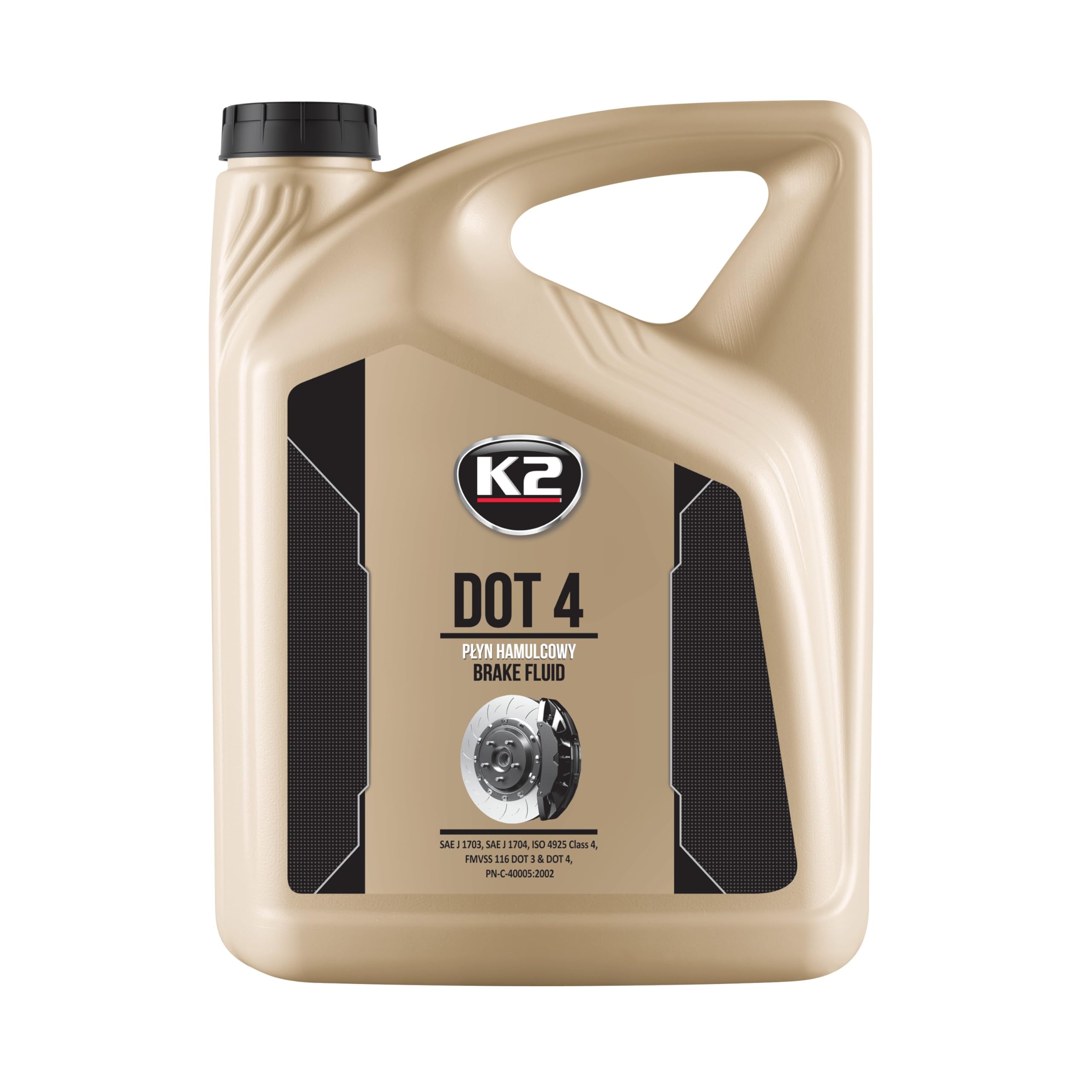 K2 Dot 4 Líquido de Frenos – 100% Sintético Compatible con ABS, ESP, ASR y SBC – Protección Anticorrosiva y Alto Punto de Ebullición 5L