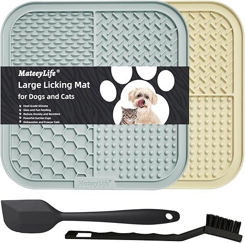 MateeyLife 2PCS Alfombrilla de Lamer Grande para Perros y Gatos, Alfombrillas de Lamer para Alivio de la Ansiedad en Perros, Almohadilla de Lamer de