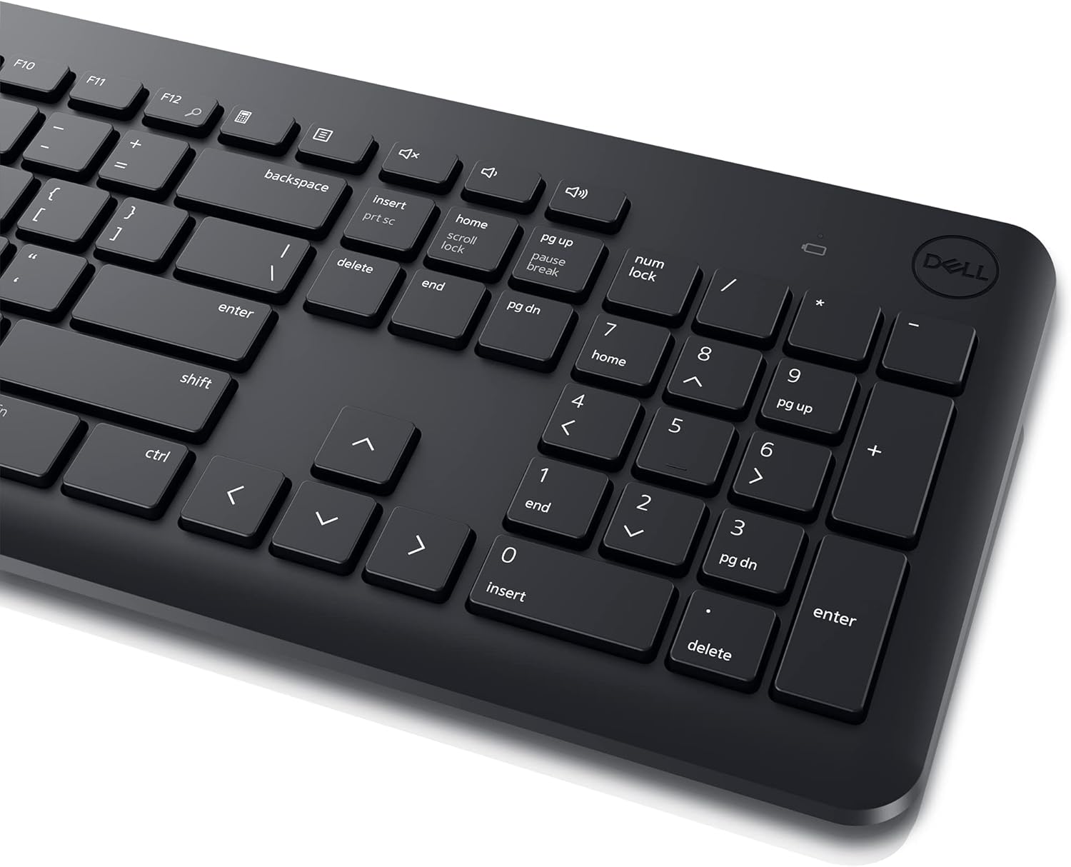 Dell Wireless Keyboard and Mouse KM3322W - Keyboard and mouse set - wireless - 2.4 GHz - QWERTY - UK - black - with 3 ye