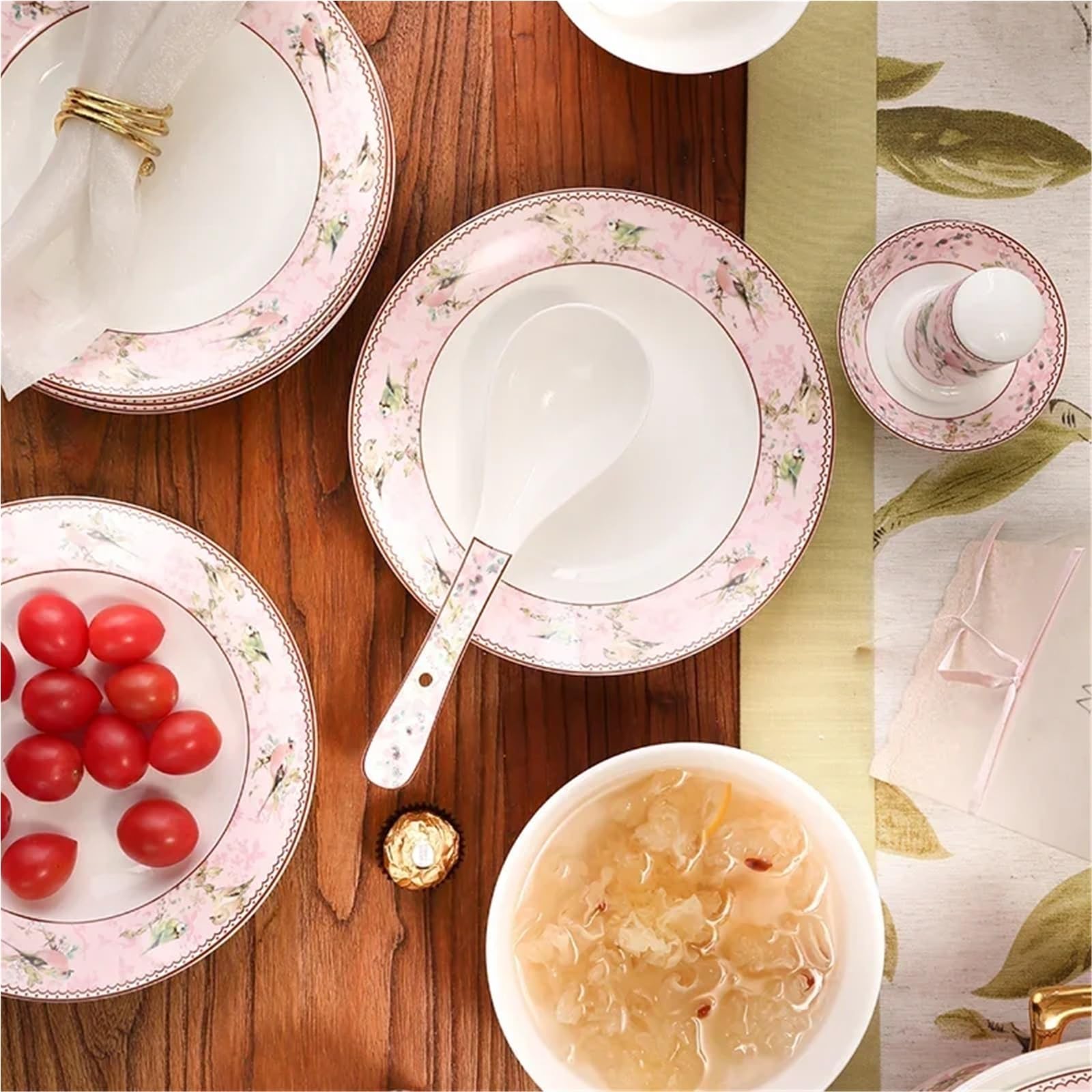 SAeWare Set di stoviglie in ceramica Set Piatti Osso Cucina Casa