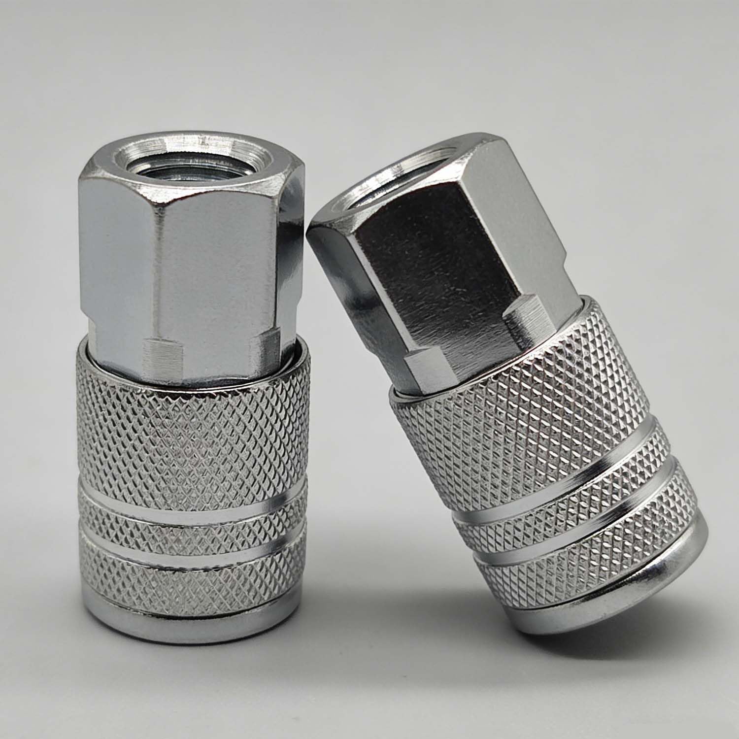 1/4 Air Hose Fittings,1/4 Inch Industrial M-Type Coupler Female Threads Size Steel Air Tools Fittings Compressor Accessories Set (10 Pack)
