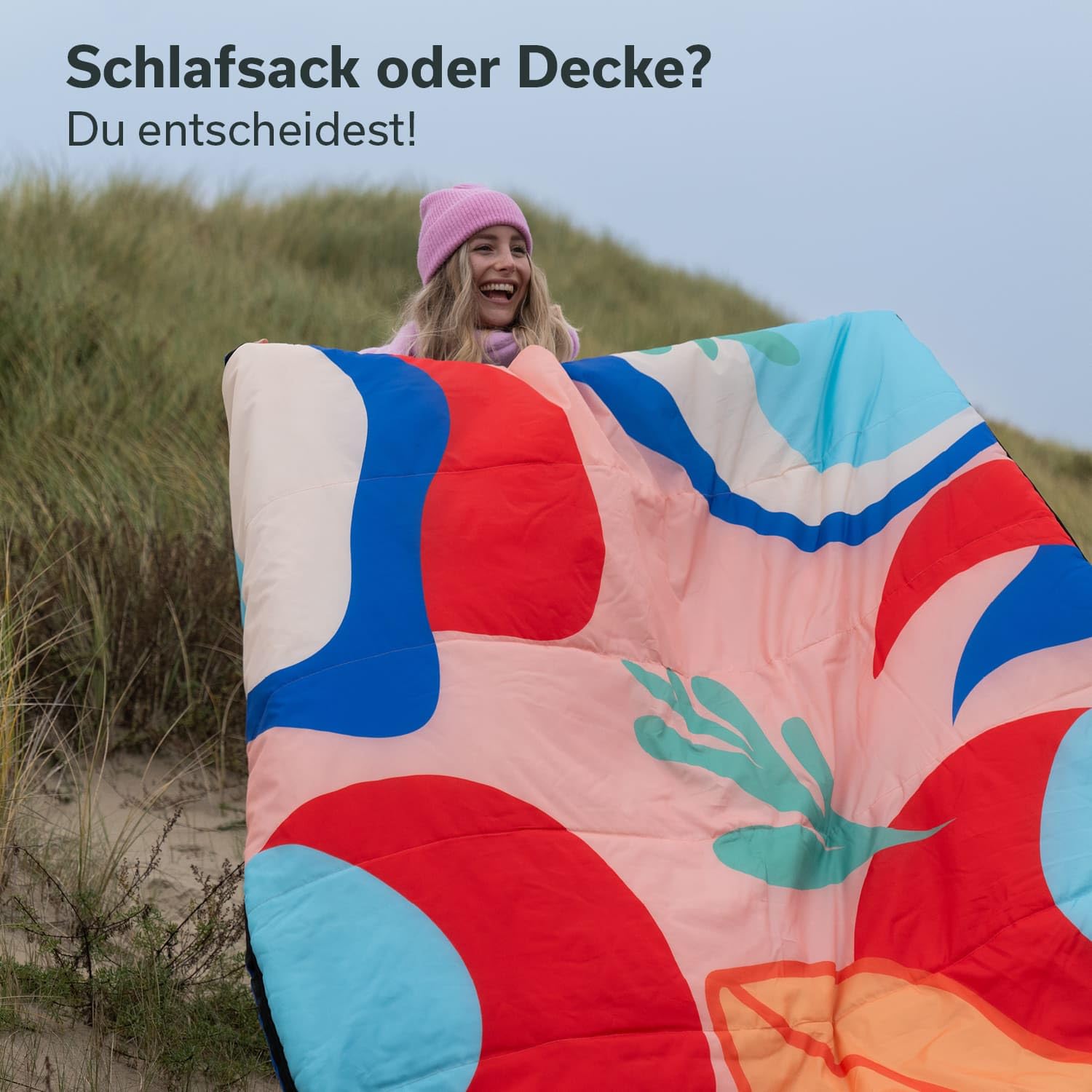 Skandika Saco de Dormir Sovro 190 | para Adultos, 3 Estaciones, se Puede Utilizar como Saco de Dormir Doble, Saco de Dormir de Camping con Almohada