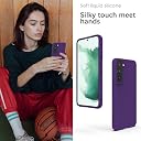 YATWIN Silicone Back Case for Samsung Galaxy S22, Soft-Touch Phone Back Cover for Samsung Galaxy S22 - Purple gallery image