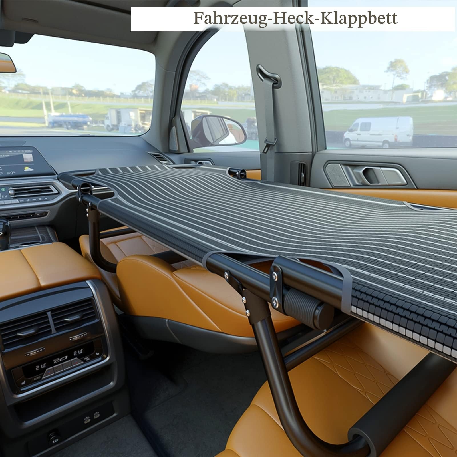 Tragbares Auto-Reisebett – robustes Stahl-Klappbett mit Tragetasche – stabiles Design für ultimativen Komfort