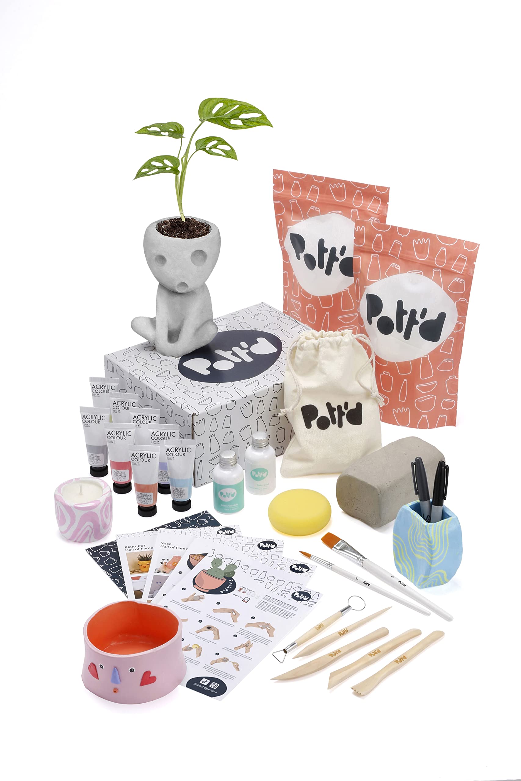 Buy Pott'd™ Home AirDry Clay Pottery Kit for Beginners, Pottery Kit