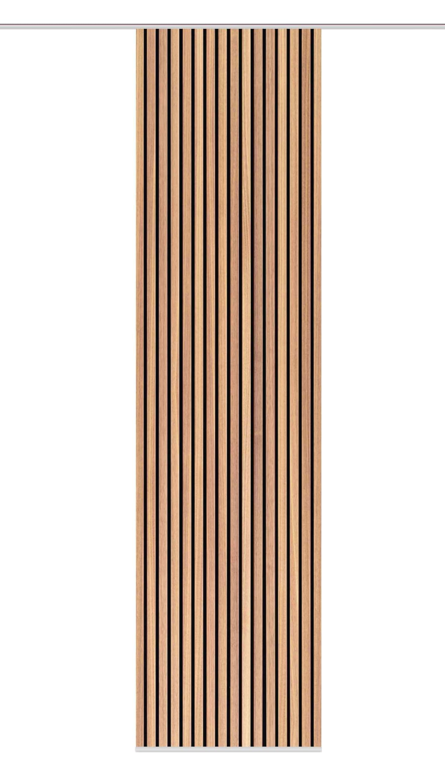 Schiebegardine PANILO, Seidenoptik, Blickdicht, 245x60 cm, Paneele, Farbe:braun, Größe:245 x 60 cm, Anzahl:1x