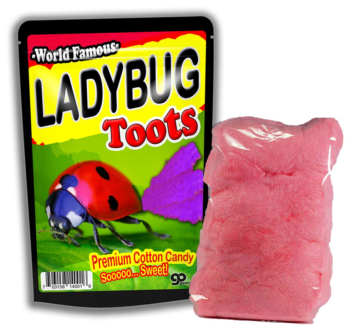 Ladybug Toots Cotton Candy Gluten-Free Pink Candy Funny Ladybug Ideas Ladybug Girl Stocking Stuffers for Kids Teens Ladybug Party Favors