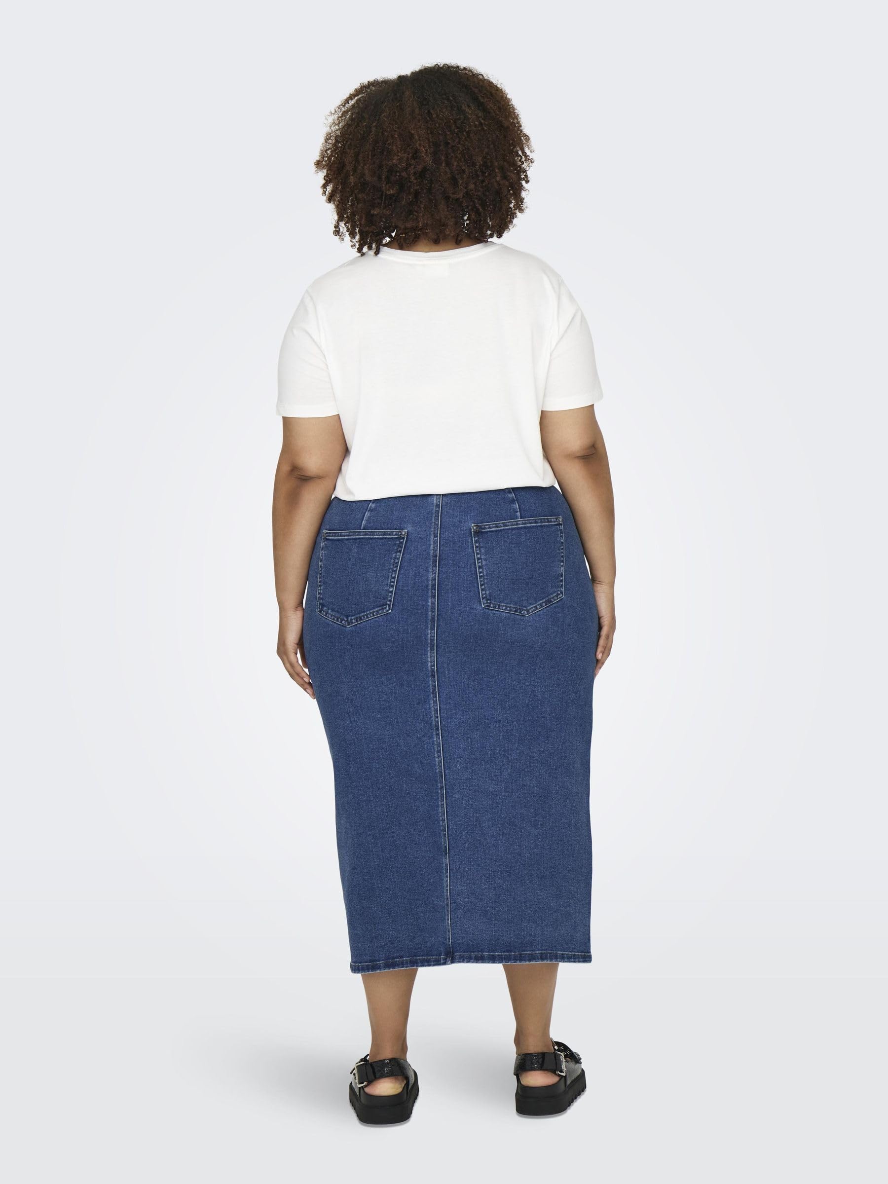 ONLY Carmakoma Carsiri Front Slit Skirt DNM Gua Noos Gonna Donna (Pacco da 1)