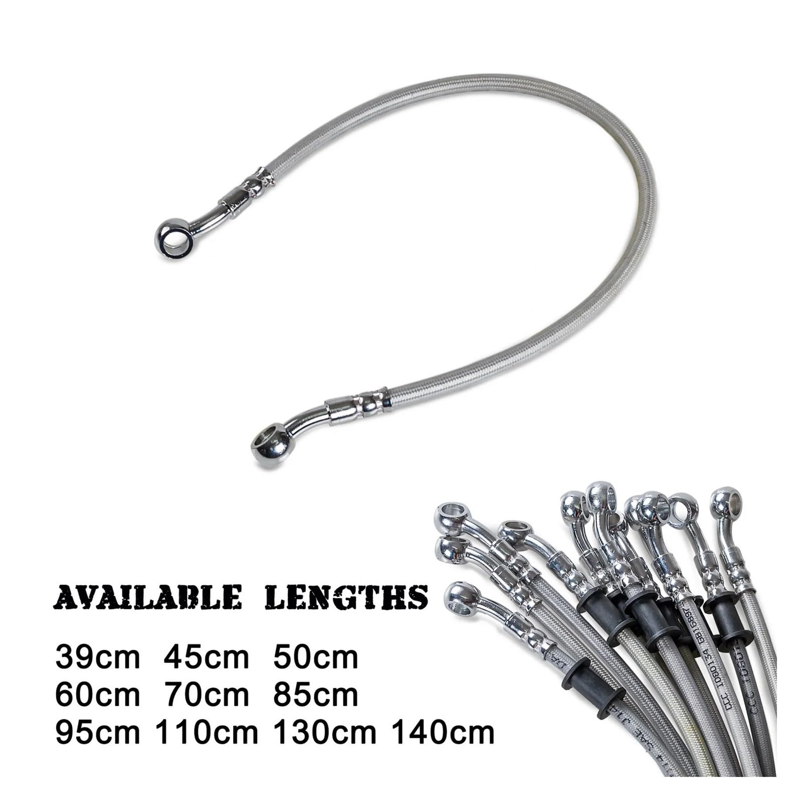 オートバイホース ユニバーサル オートバイ ステンレススチール 編組パイプライン 39cm-140cm オートバイ ブレーキ オイル オートバイホース  ユニバーサル オートバイ ステンレススチール 編組パイプライン 39cm-140cm オートバイ ブレーキ オイル オートバイホース 39cm ... オートバイホースブレーキラインユニバーサルバイクステンレススチール編組パイプライン39cm-140cmオートバイブレーキオイルホース