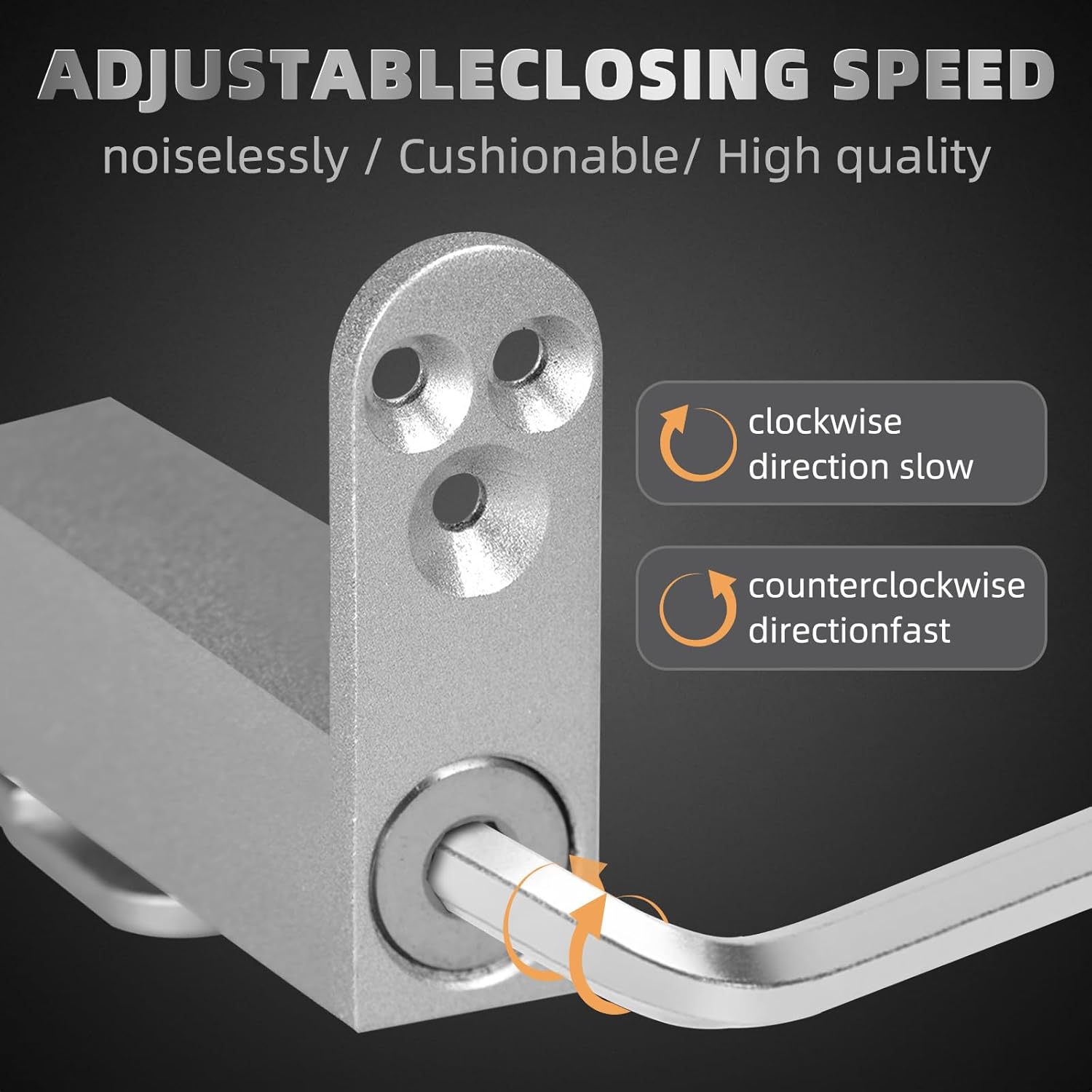 Self Closing Pivot Door Hinge, Heavy Duty Hidden Hinge for Commercial and Home Use, Opens Inward & Outward for Wooden Secret Door