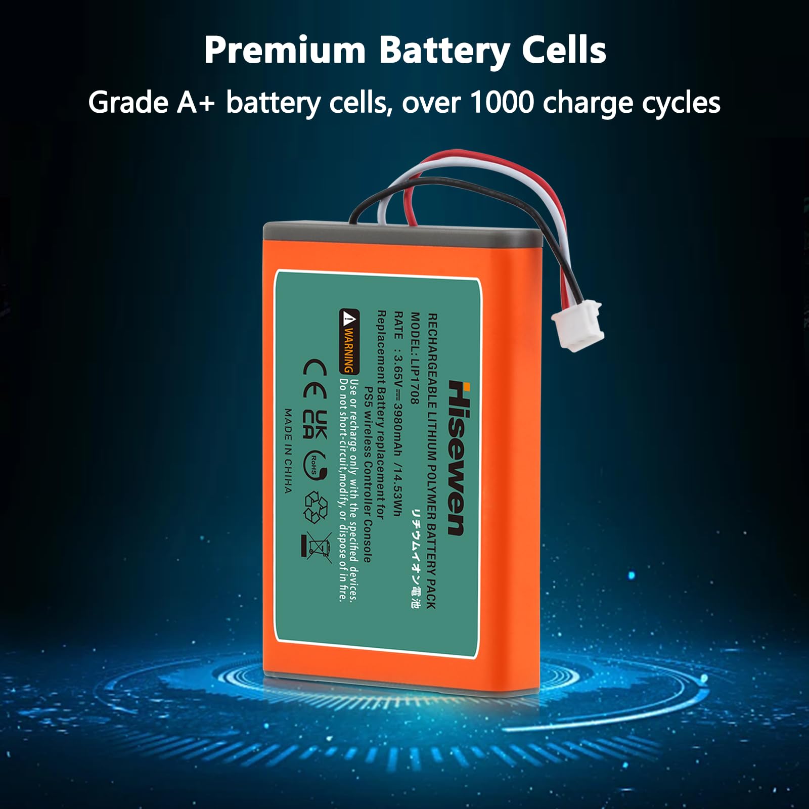 2 pilas 3980 mAh LIP1708 para mando Sony Playstation 5