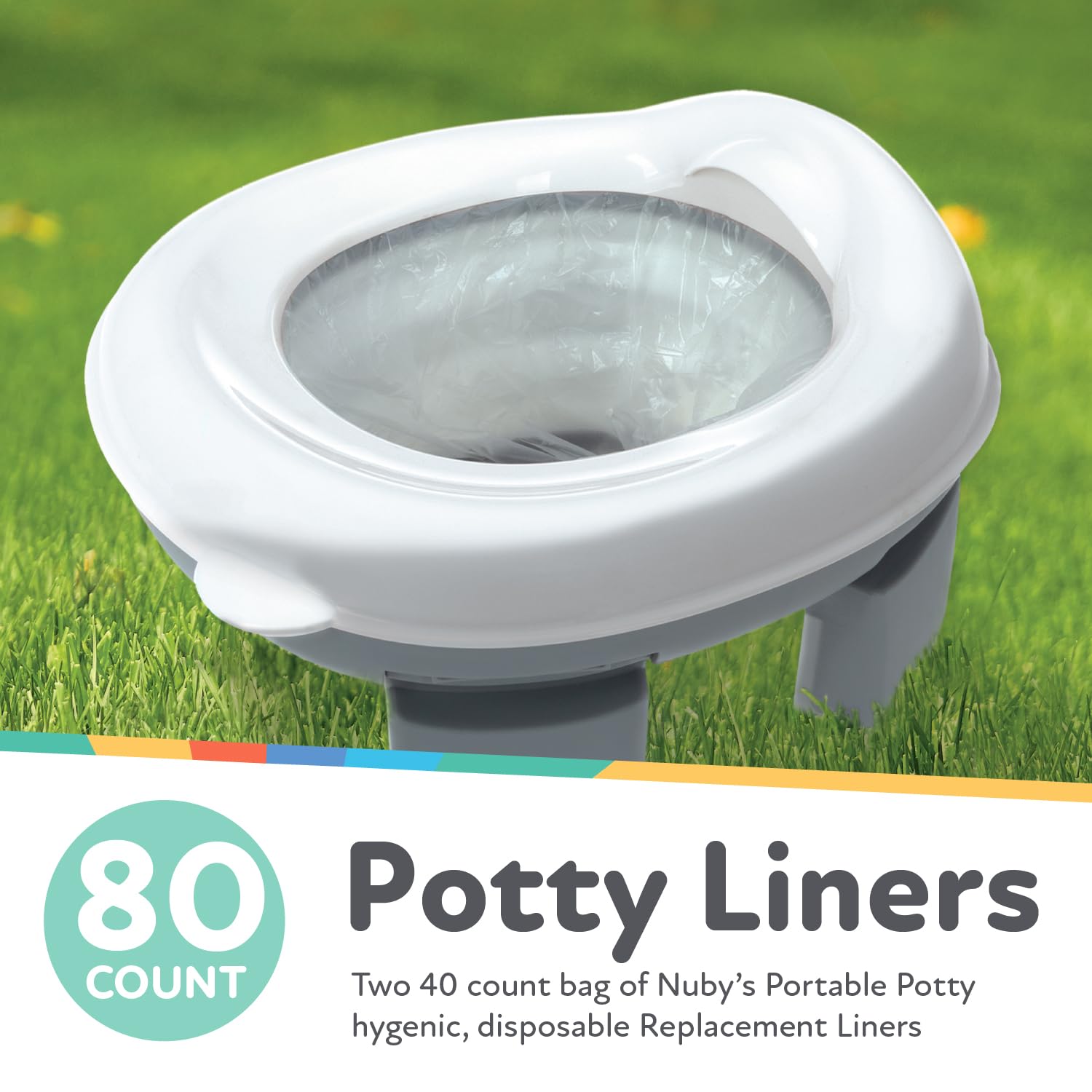 Nuby Lot de 80 sacs jetables hygiéniques de rechange pour pot de propreté