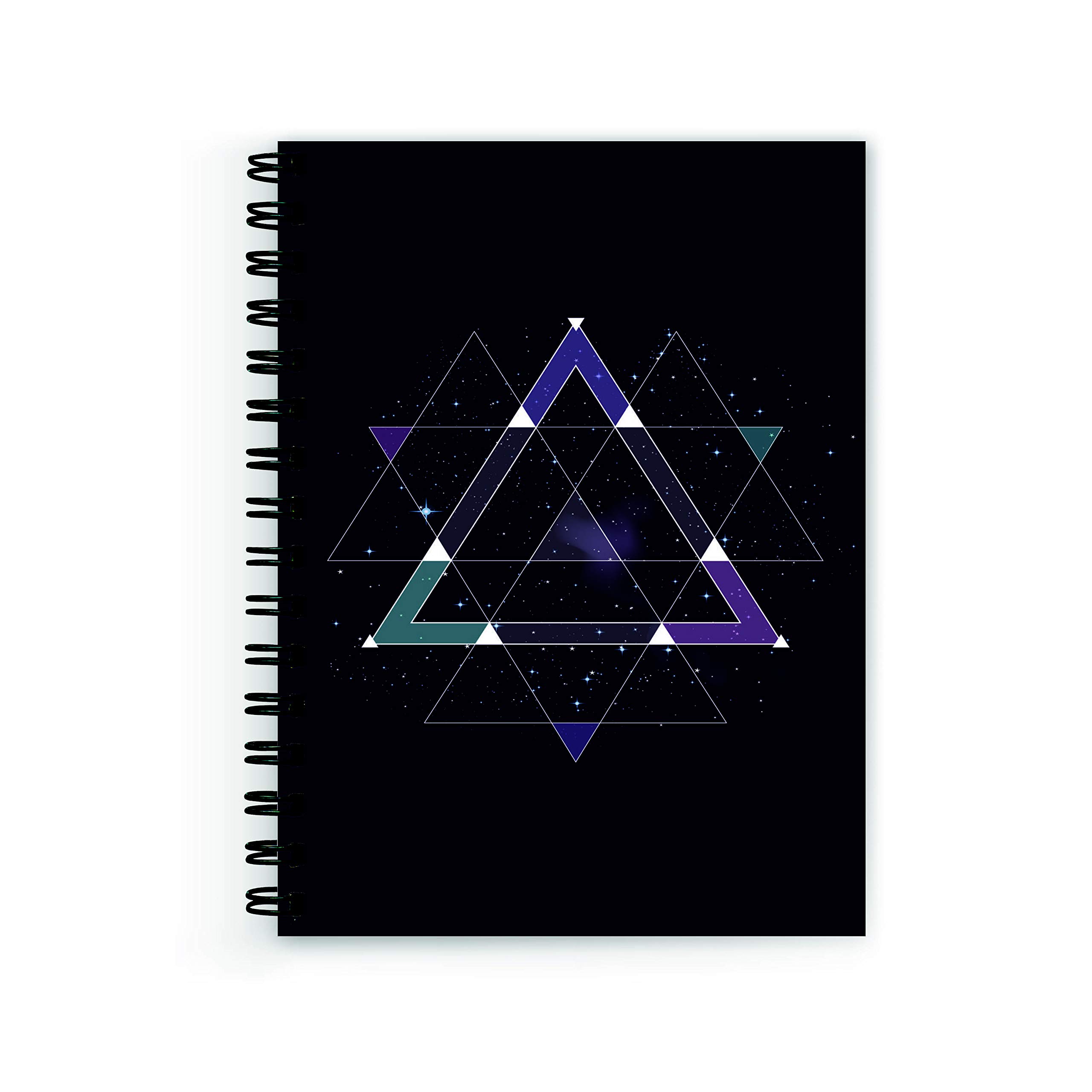 Plan To Gift Notebook unruled Universe Planet Texture Notebook Wire Bound Spiral Printed Pages:160 (Size A5)
