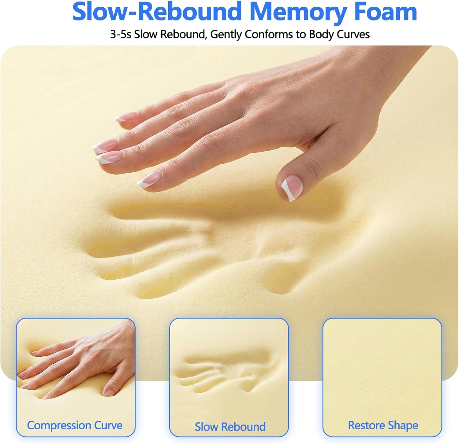 Memory Foam Ergonomic Wedge Pillow – Perfect for Sleeping and Reading in Bed, Helps Relieve Back Pain and Acid Reflux, Ideal for Massage, Comes with a Removable Pillowcase (Black)