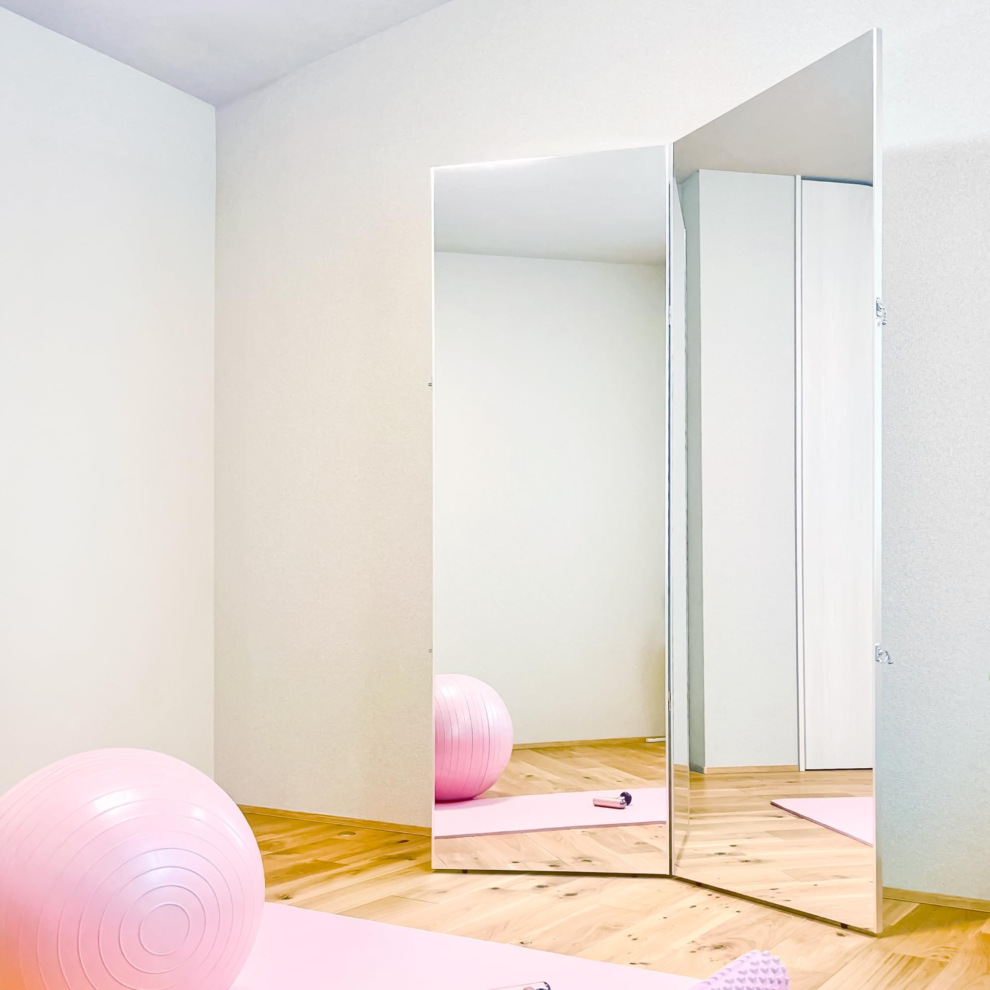 Amazon.co.jp: 7 Life 割れないミラー 大型 全身鏡 2面鏡 軽量